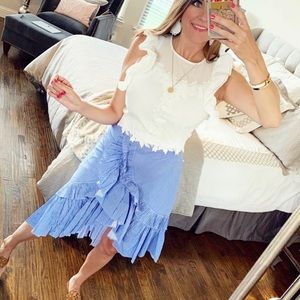 Small Chicwish blue and white skirt